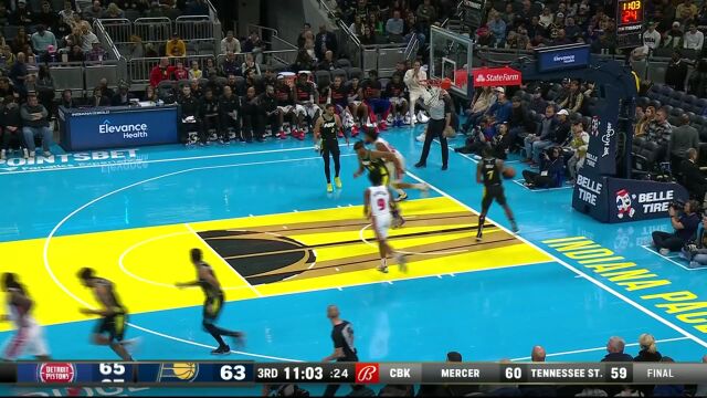 坎宁安vs步行者集锦 空砍31分无奈球队输球