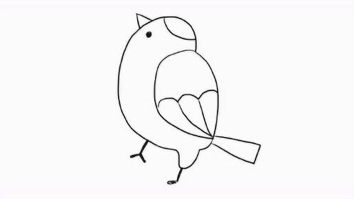 可爱的黄雀儿童亲子简笔画 宝宝轻松学画画