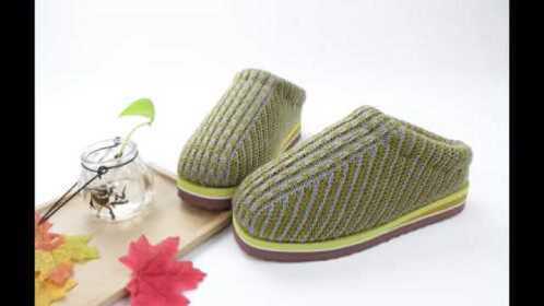 雅馨绣坊棉鞋编织视频第9集:中间麦穗花拖鞋