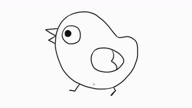 简单的小鸡儿童亲子简笔画 宝宝轻松学画画