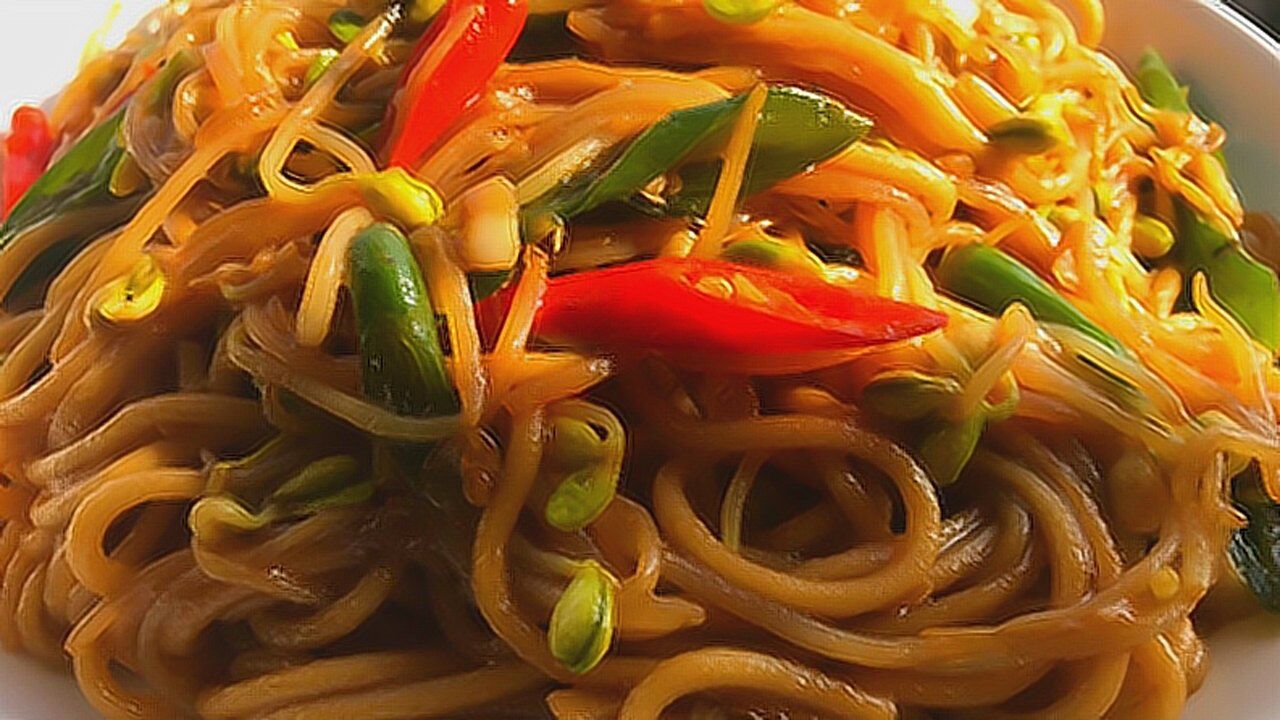 豆芽炒面 简简单单的做法 味道胜过面馆_腾讯视频