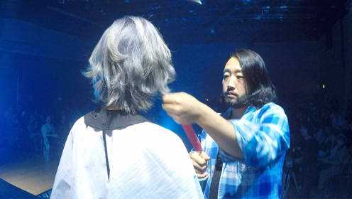 江波老师日本东京表参道时尚元素秀表演