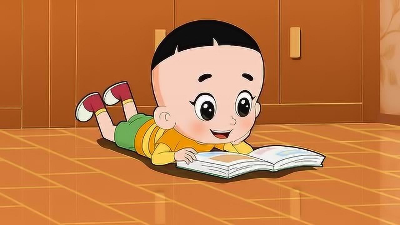 动画片:大头儿子自己看书