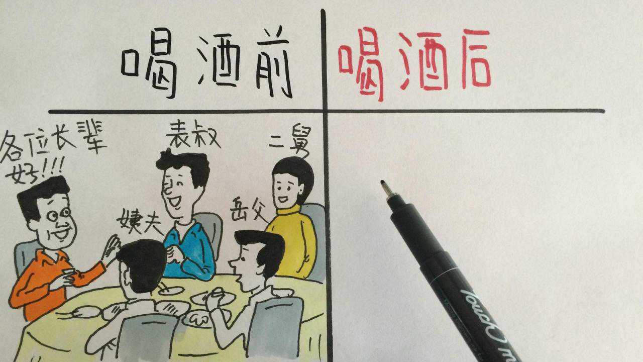 喝酒前后对比笑懵我了哈哈哈