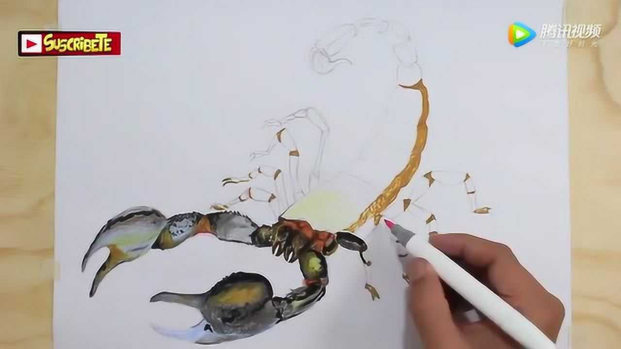 画一只咬人的毒蝎子这样的错觉艺术吓到我了