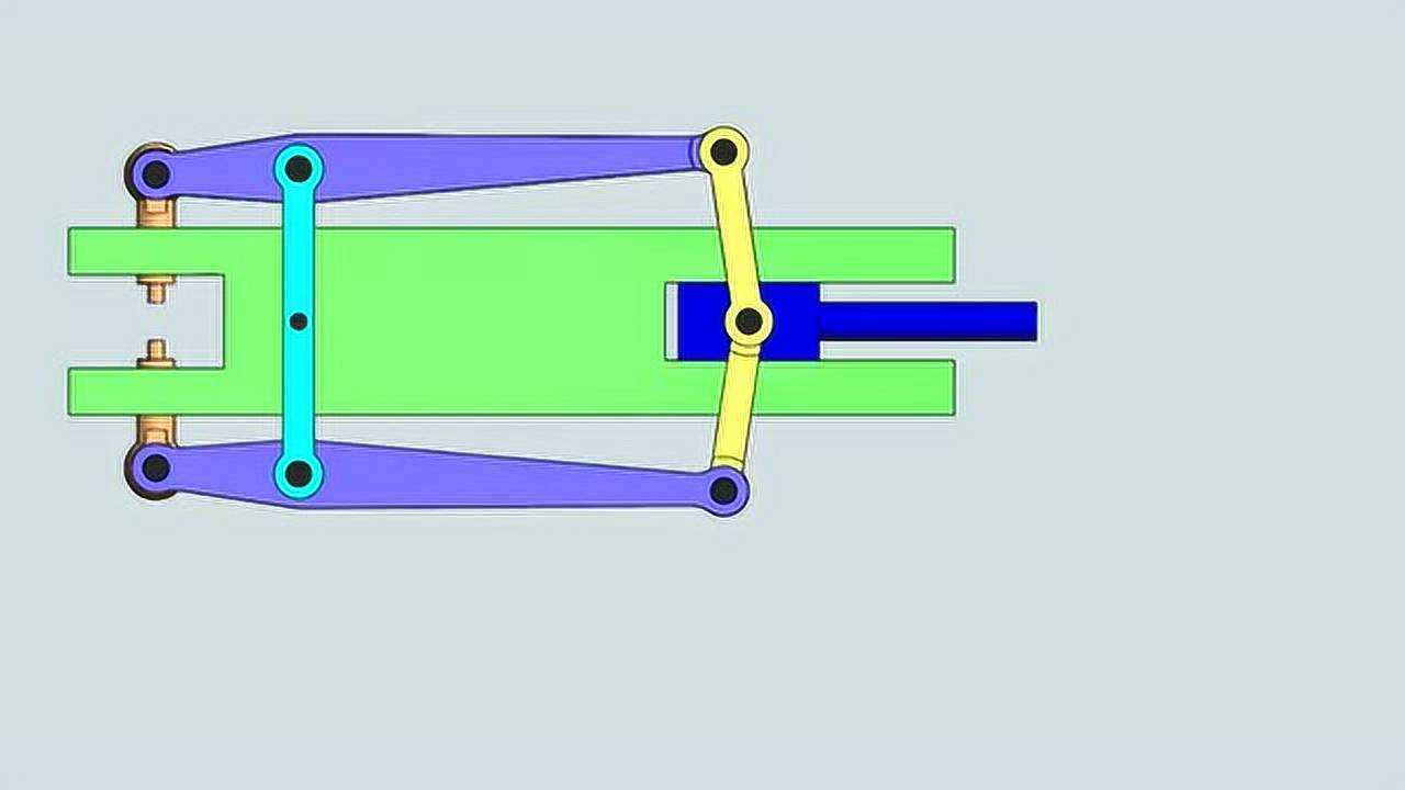 3d动画演示滑块曲柄压紧机构