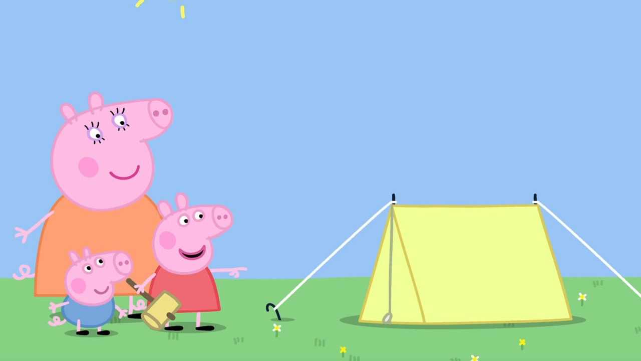 粉红猪之玩具故事会小猪佩奇和猪爸爸猪妈妈一起来野外野营他们遭遇了