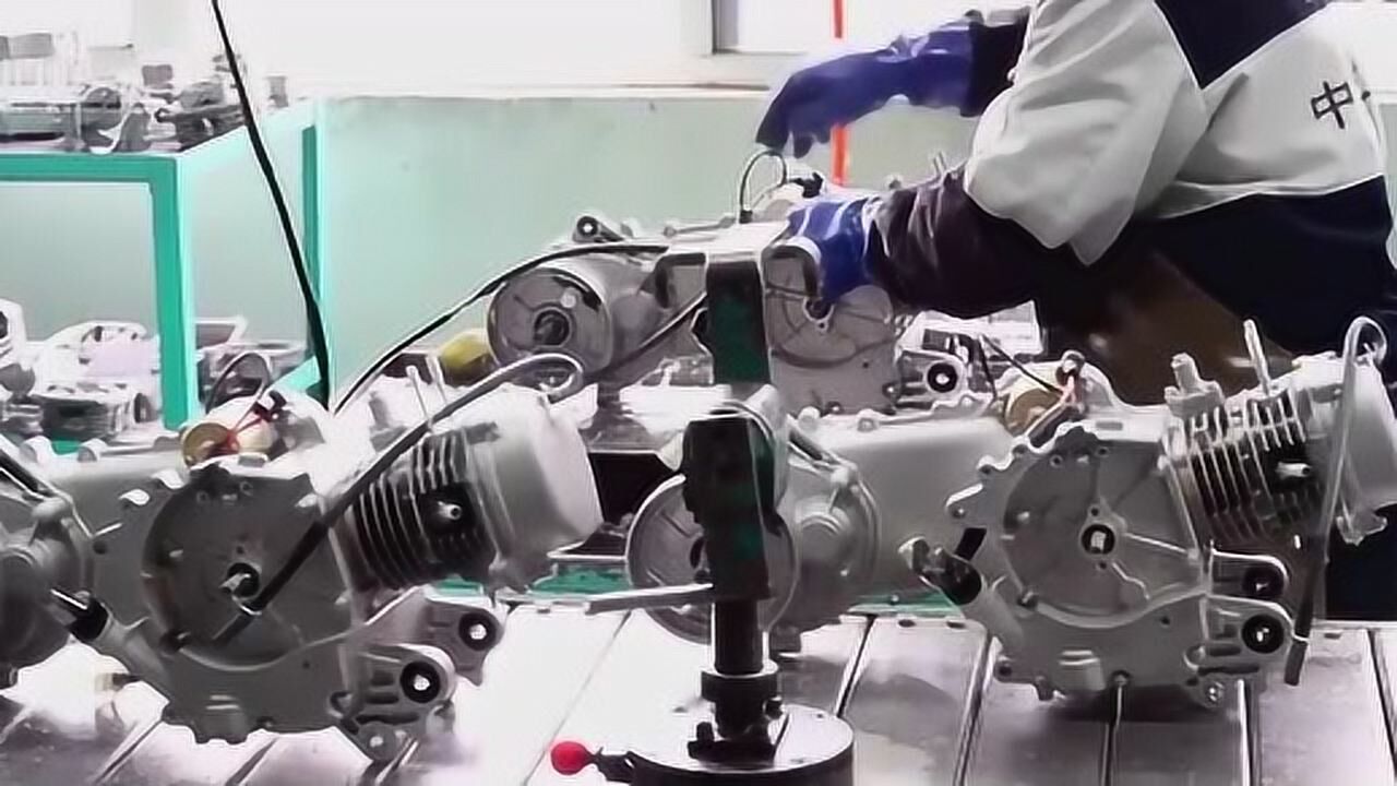 国内工厂生产组装踏板摩托车全过程