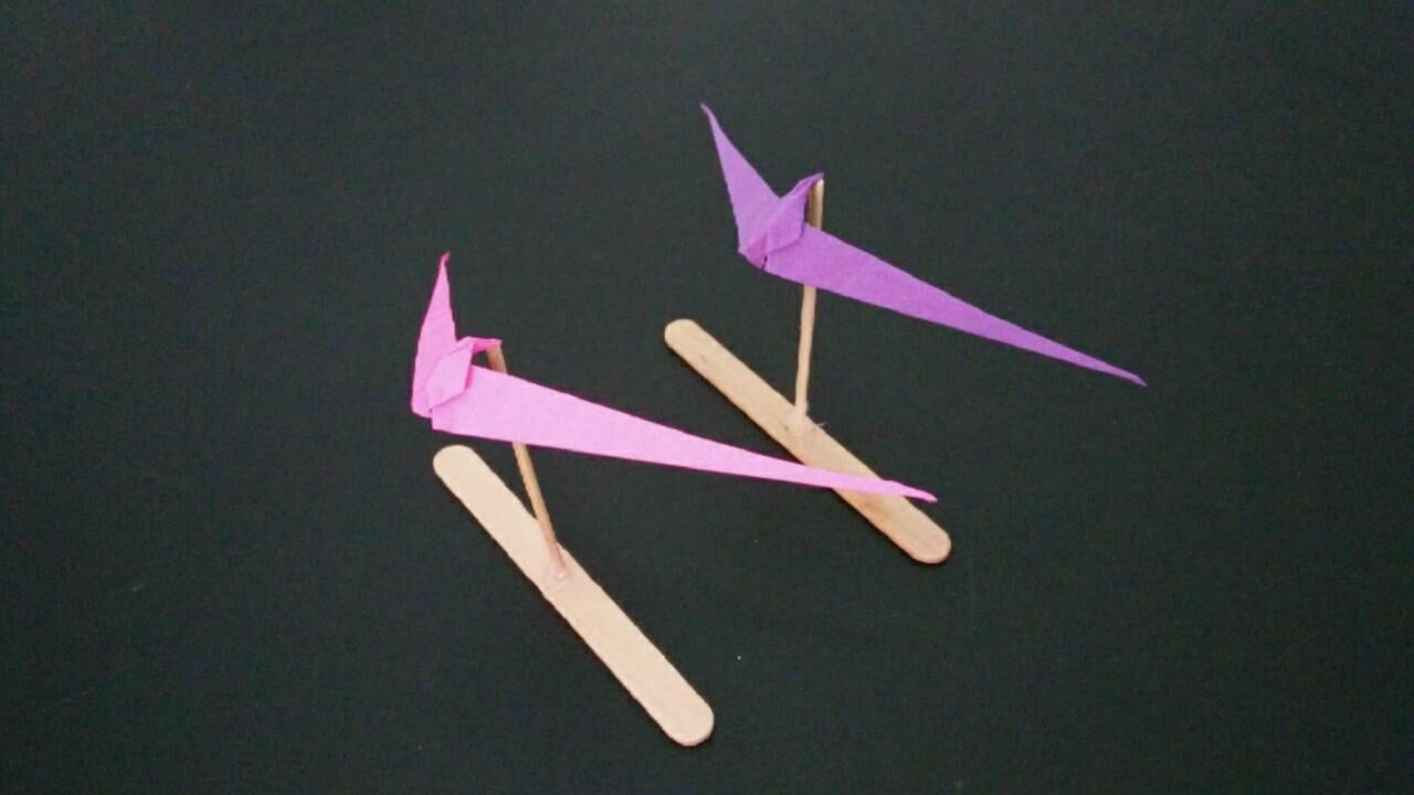 宝妈带娃玩起来,超有趣的平衡鸽手工折纸,买玩具的钱都省了