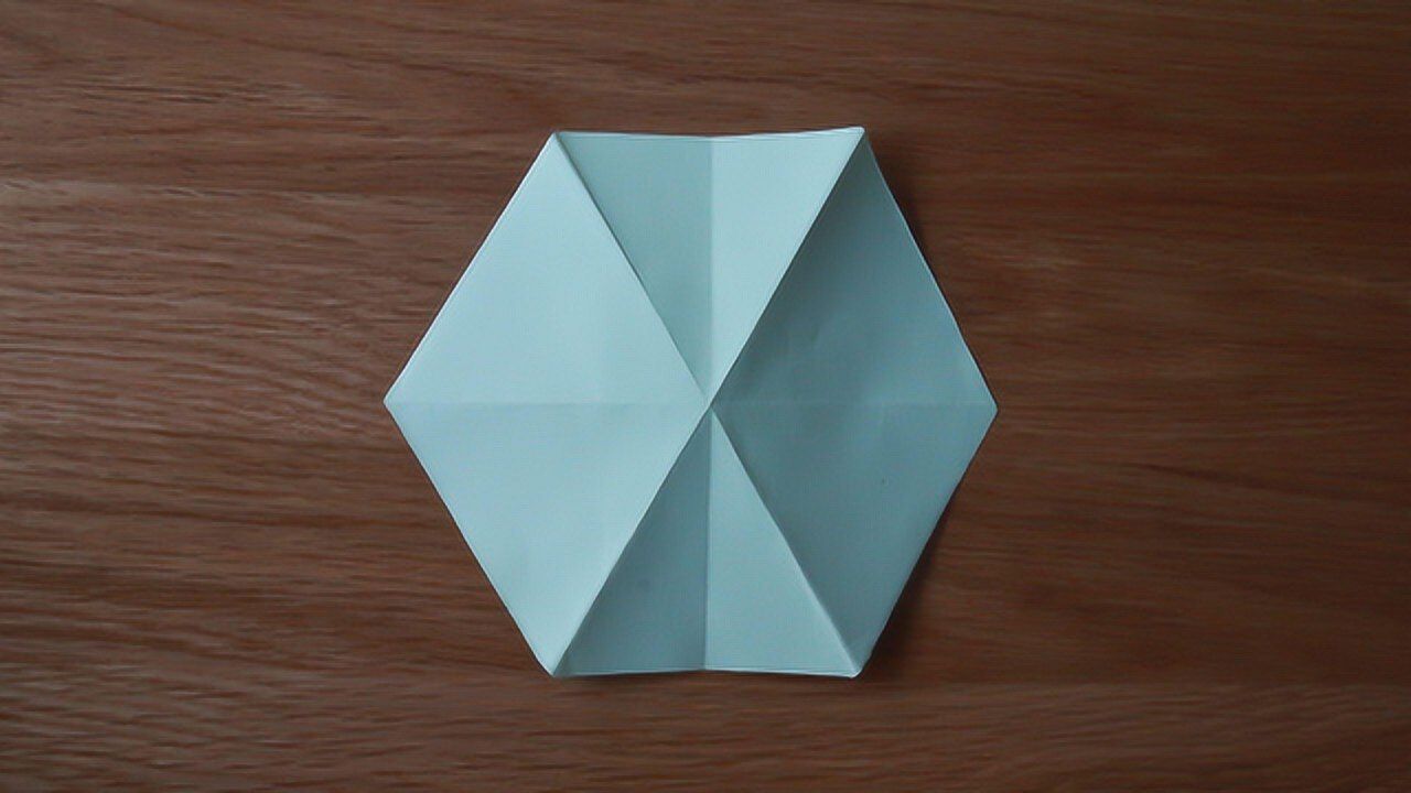 教你快速折一个正六边形,折纸教程