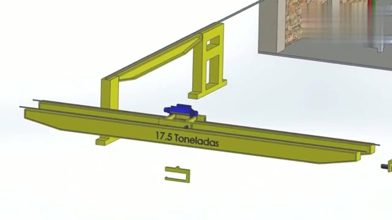 仿真橋式起重機,看看整體佈局模擬動畫_騰訊視頻