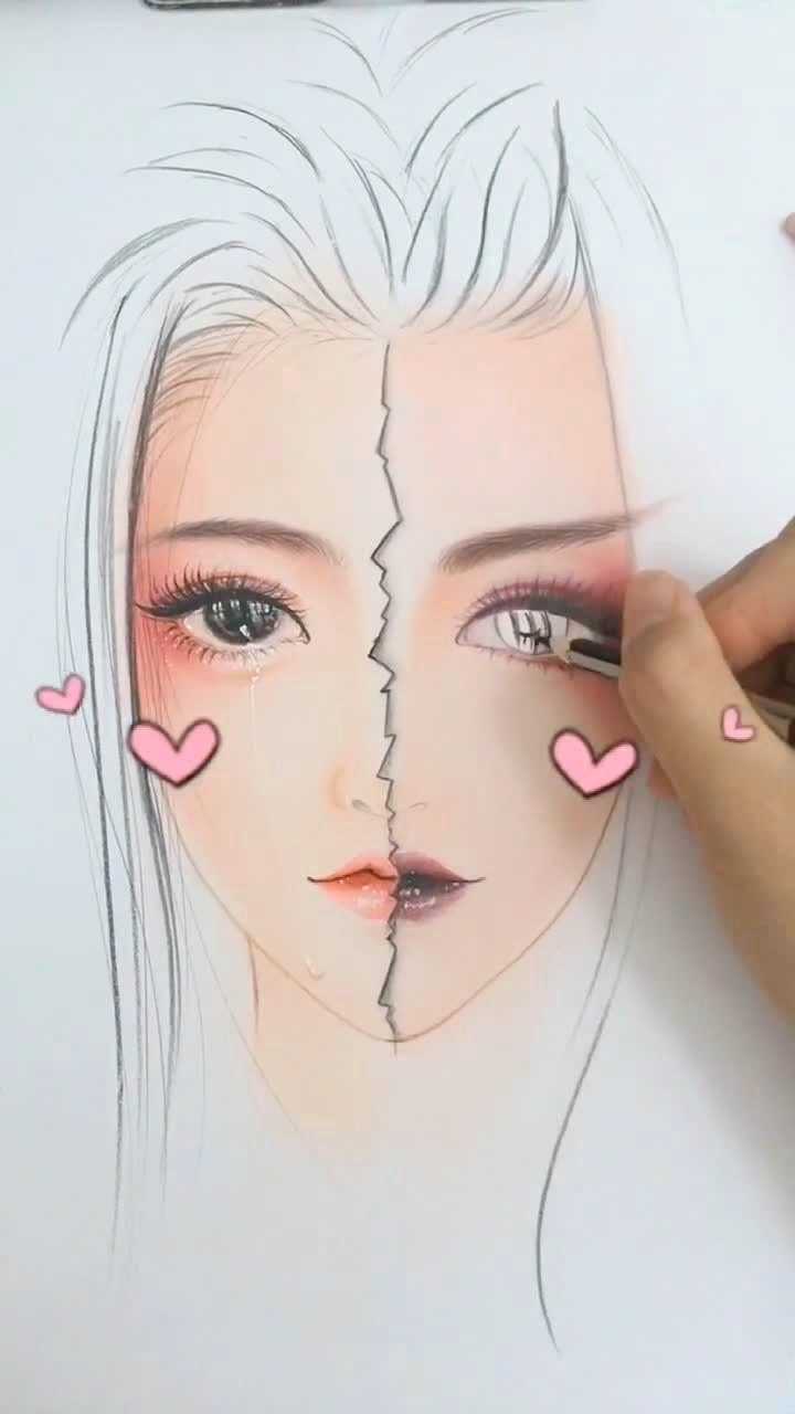 画双面妆不同的妆容改变一个人