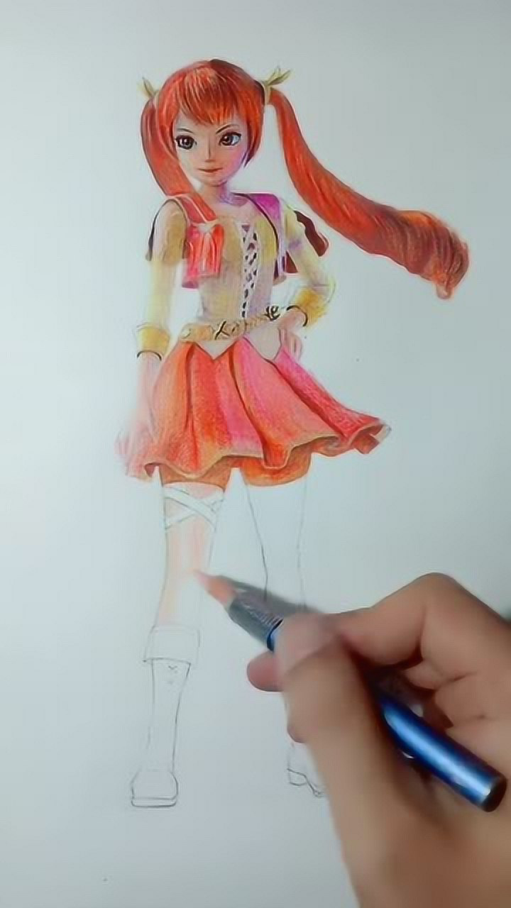 动漫卡通人物,星学院里的可爱女孩菲洛,长辫子太漂亮!