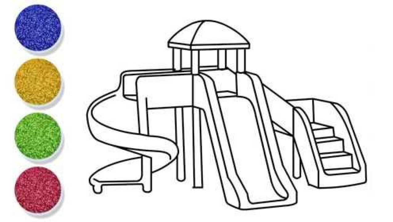 儿童简笔画:滑滑梯画画