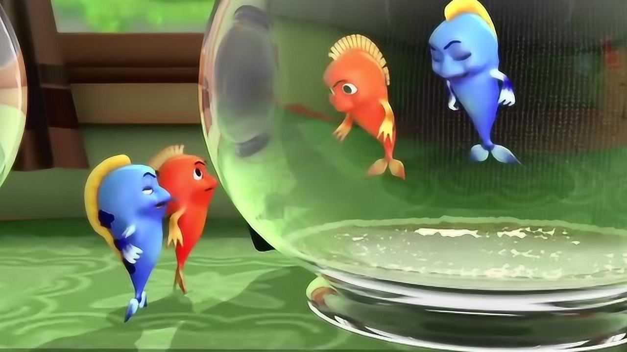 跳跳鱼世界小红小蓝看到了和自己一模一样的跳跳鱼都不知所措