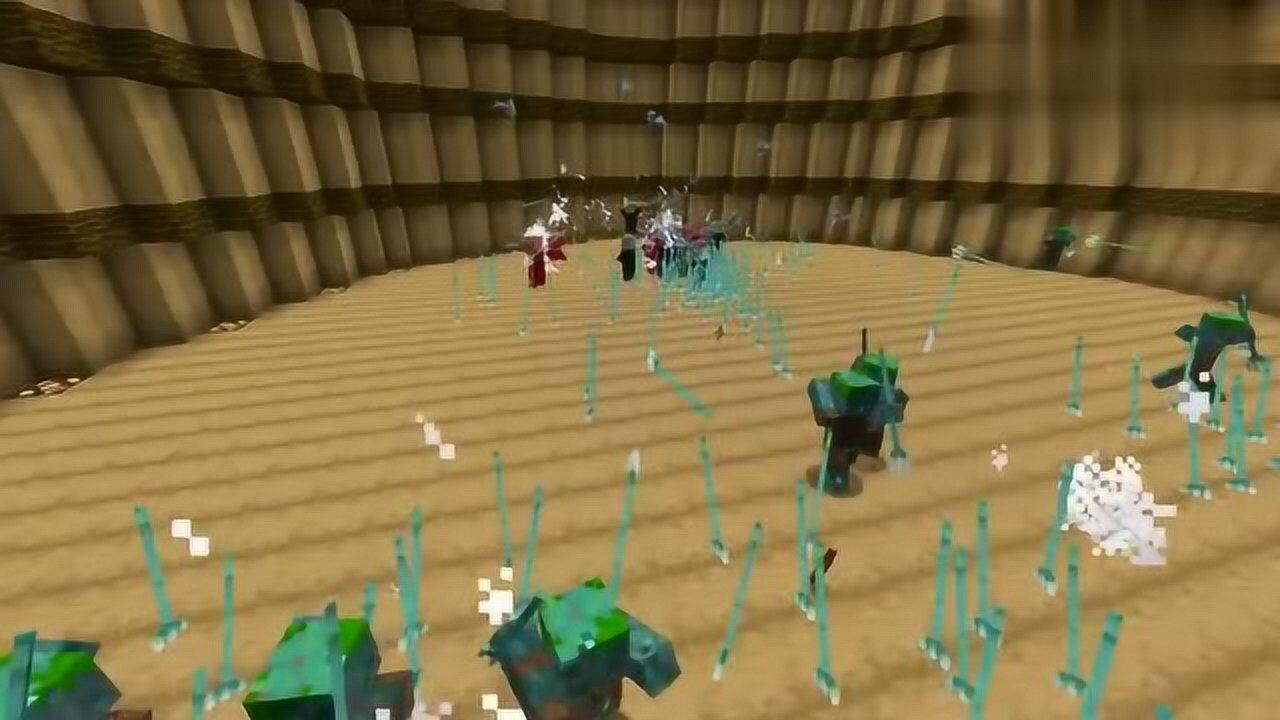我的世界MC：唤魔者VS水鬼，魔法和三叉戟的对决_腾讯视频