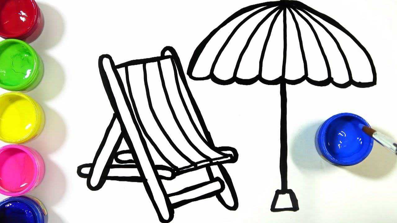 趣味简笔画:画太阳伞 沙滩椅_腾讯视频