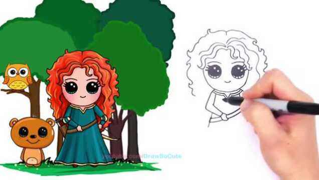 如何画出勇敢的迪士尼公主Merida?