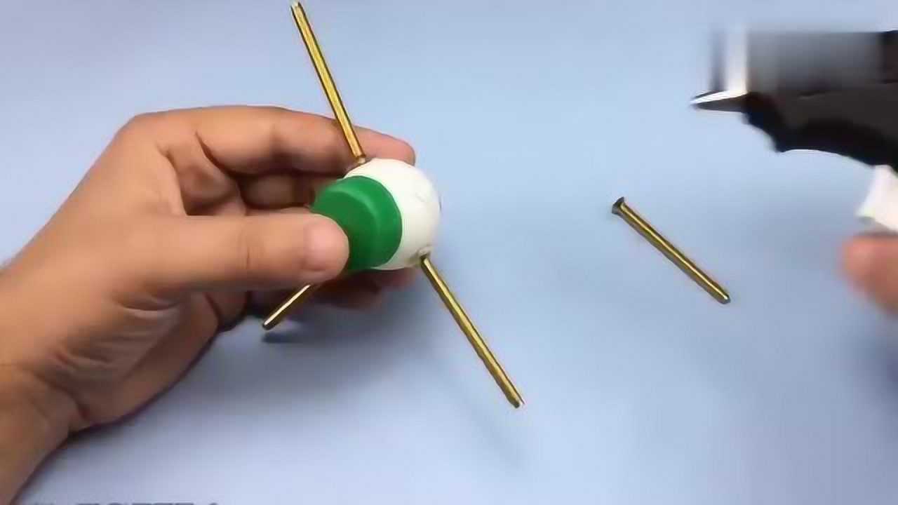自制乒乓球不倒翁陀螺