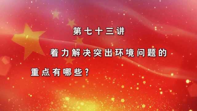 着力解决突出环境问题的重点有哪些?