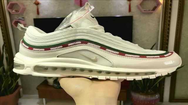 Nike Air Max 97 “UNDFTD”联盟白子弹 白彩边全掌气垫跑步鞋