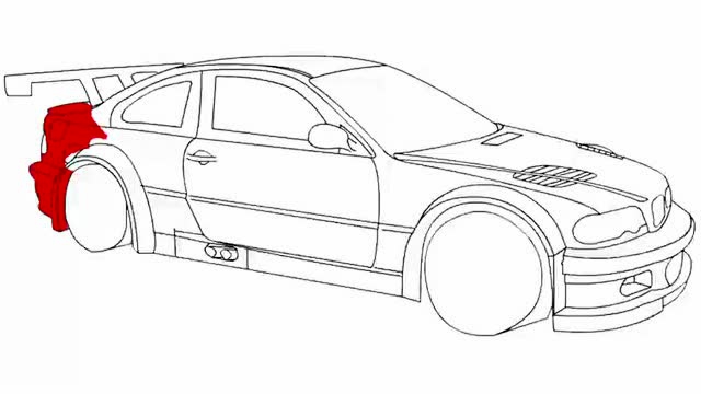 儿童简笔画:超酷红色跑车_腾讯视频