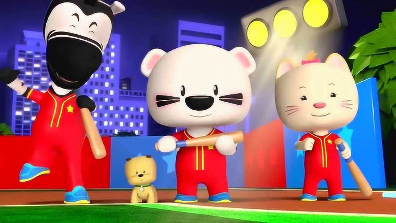 超级小熊布迷布迷打高尔夫发了一个厉害的曲线球