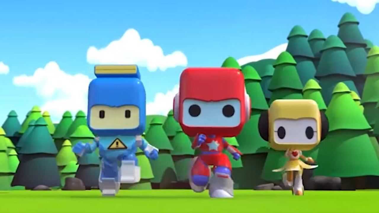 百趣味少儿动漫布鲁克小队竞速比赛布布遥控赛车玩得真溜