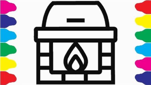 儿童简笔画,小火炉画画