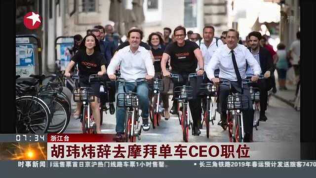 胡玮炜辞去摩拜单车CEO职位