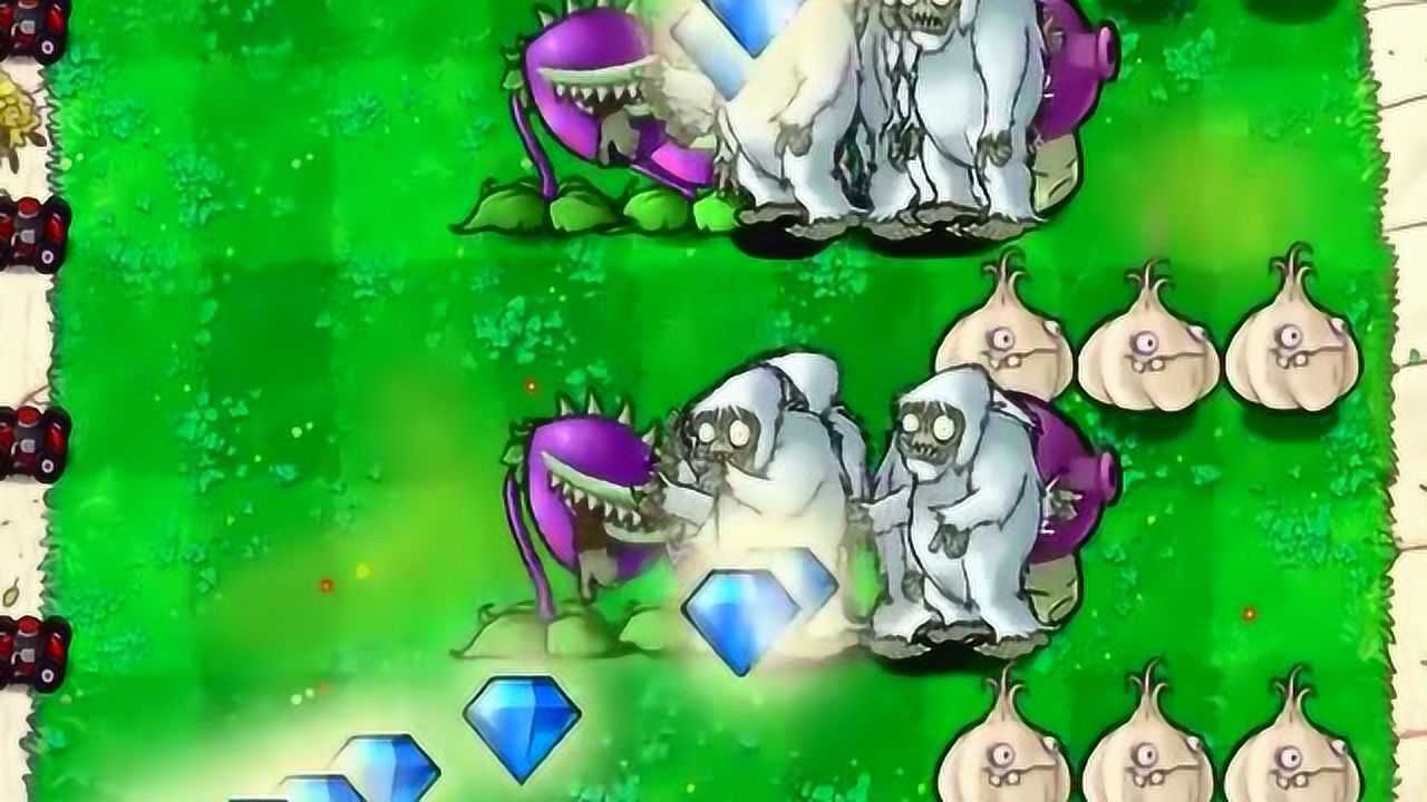 植物大战僵尸:大嘴花吃雪人僵尸吃撑了啊