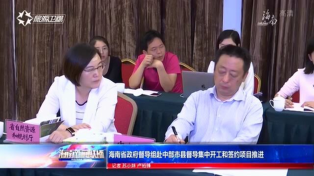 海南省政府督导组赴中部市县督导集中开工和签约项目推进