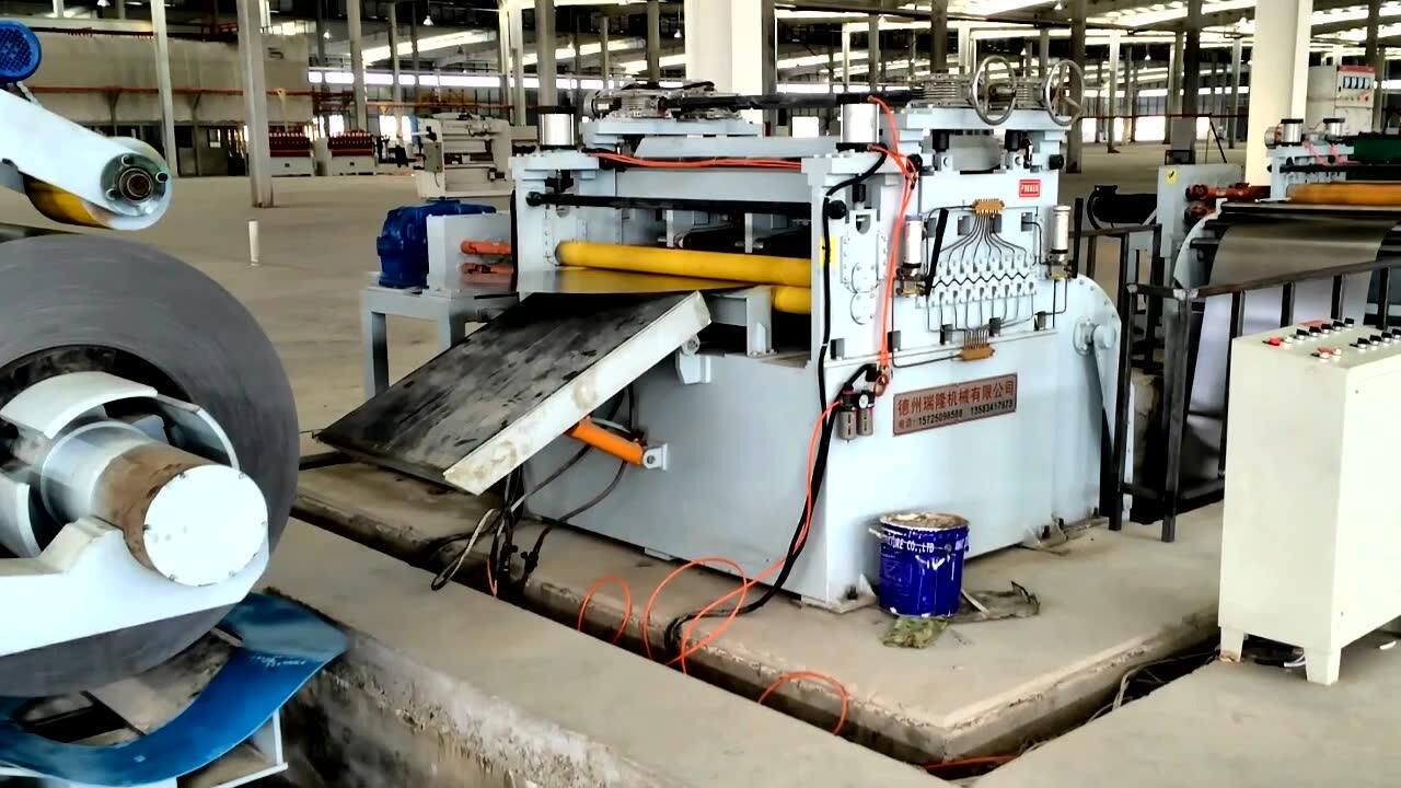 钢材开平机视频