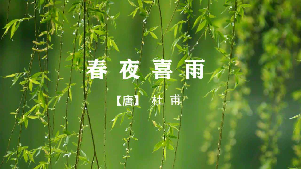 春夜喜雨唐杜甫朗诵孔明辉