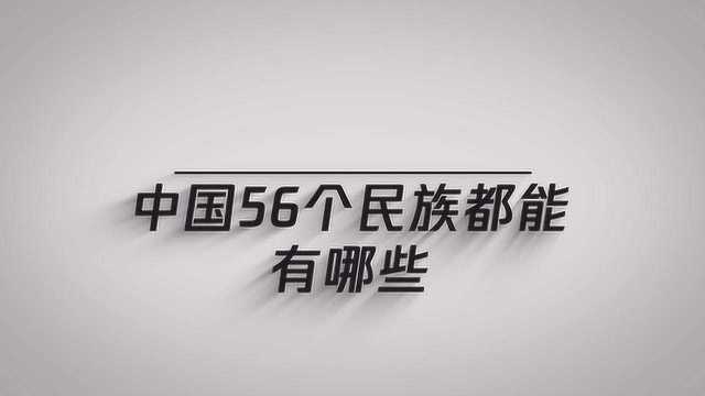 在中国56个民族都有哪些?