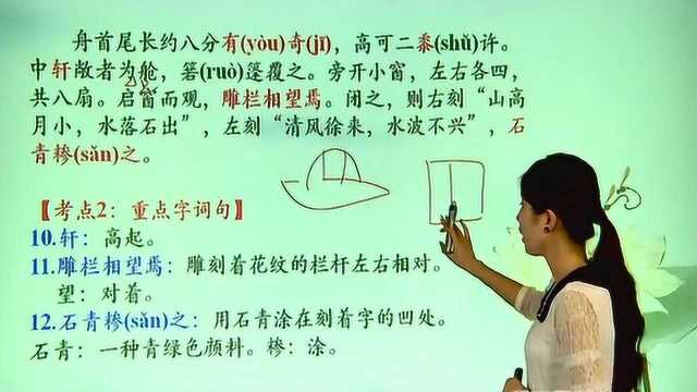 初中语文:文言文《核舟记》鉴赏,重点字词翻译,带你巧译文言文