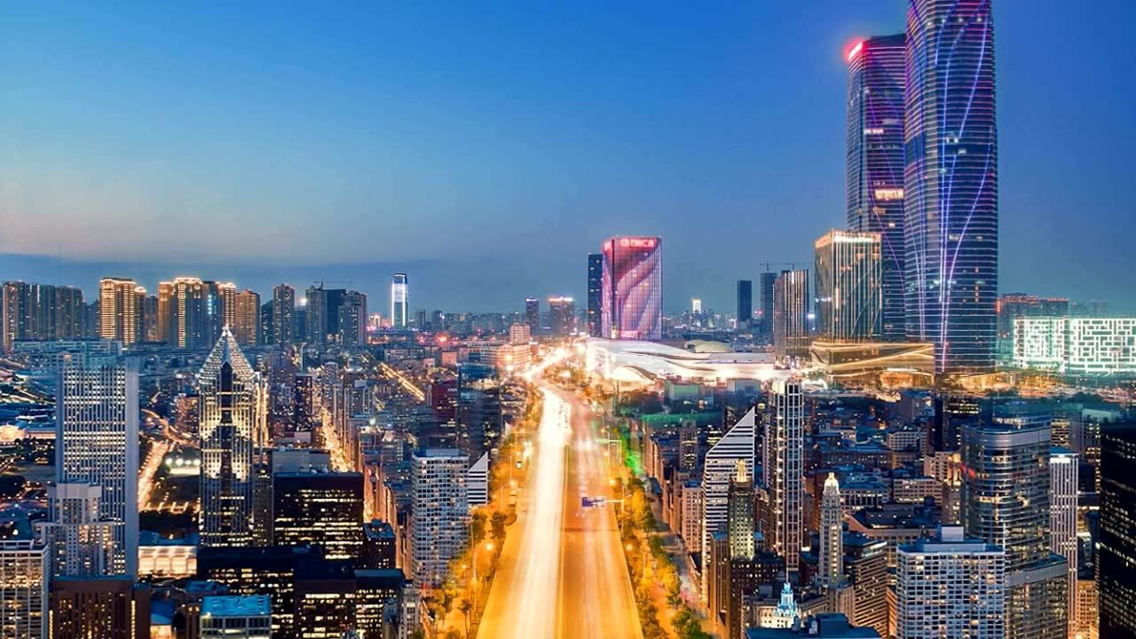 云南昆明地标建筑 万达双塔