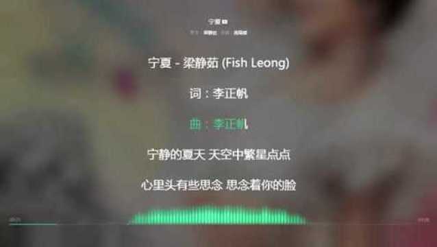 宁夏 梁静茹 2004年度最火歌曲 动态歌词