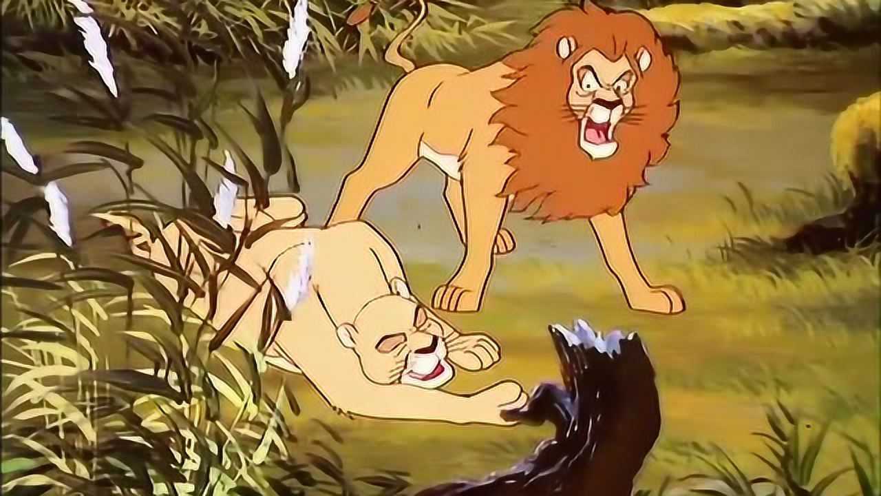 狮子王辛巴辛巴母亲被杀害狮大王特别生气狂风大作