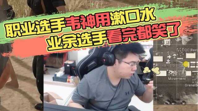 绝地求生大制作:职业选手韦神用漱口水,业余选手都笑了