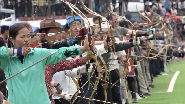 青海射箭之乡千人比赛,女职工也加入:缓解上班压力