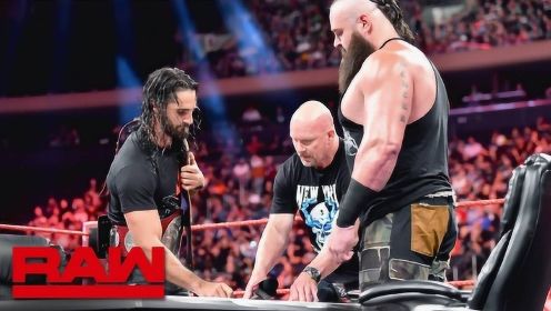 RAW：AJ对史蒂夫奥斯丁出言不逊 吃到德州响尾蛇招牌断头台