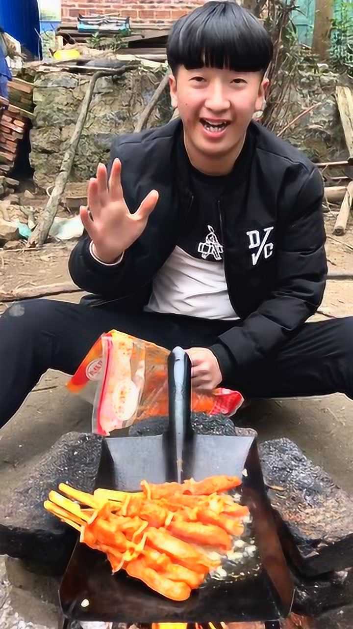 农村成杰铁铲煎骨肉相连真香