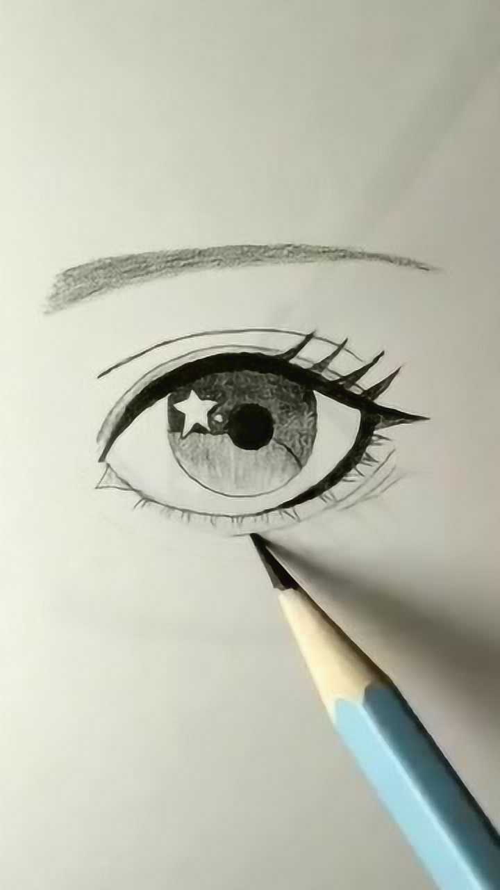 画可爱的大眼睛画法图片