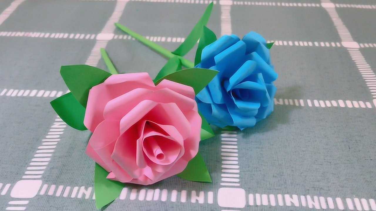 【手工折纸教程】玫瑰花_腾讯视频