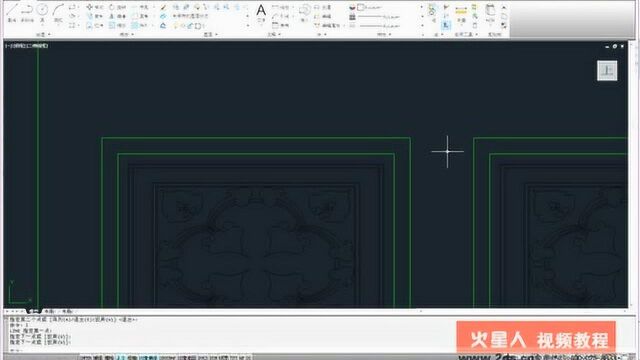 CAD视频教程0204中式木雕花雕立面墙体的绘制方法