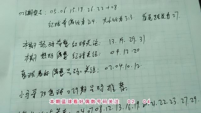 小马哥福彩双色球029期号码预测分析,一起拿下500万