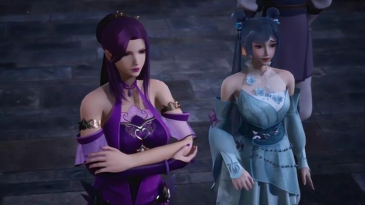 灵剑尊长大后的洛澜变化好大跟秦雨烟站在一起身材比她还好