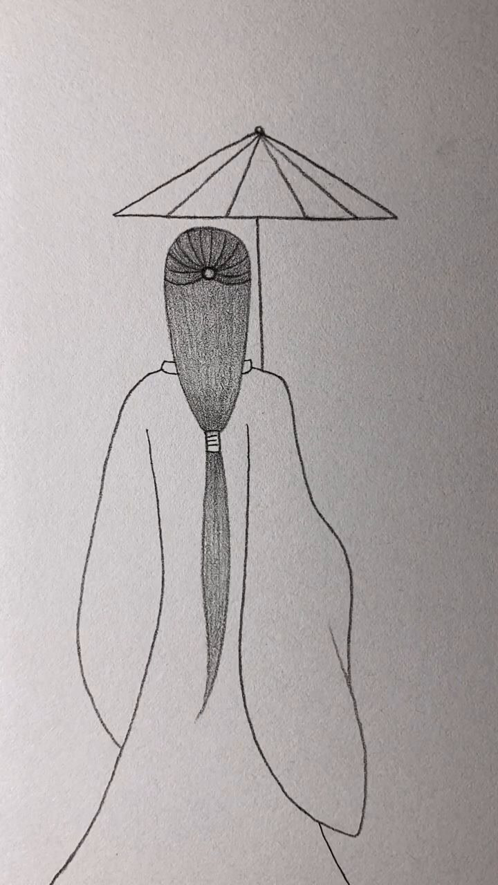 简画古风背影!_腾讯视频