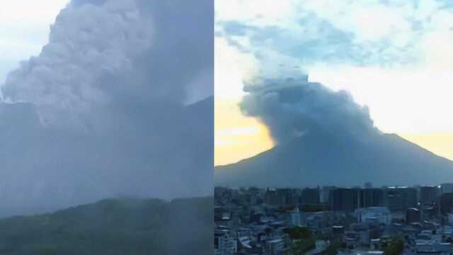 日本樱岛火山大规模爆发 喷出4200米高灰柱